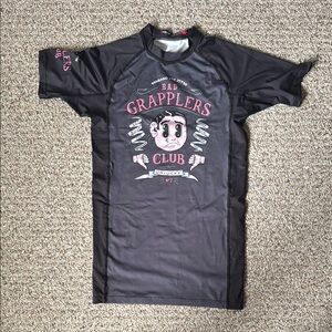 Bad Grapplers Club Black Graphic Rash guard T-Shirt. New, original packaging.